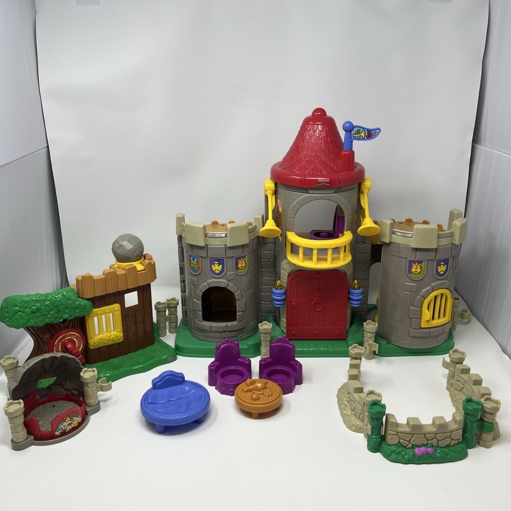 Fisher-Price Little People LiL'Kingdom Castle & Watchful Woodsman Set NO FIGURES